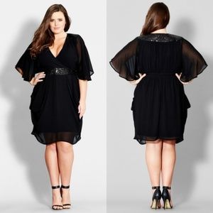 City Chic plus size sequin wrap dress -NWT! XL